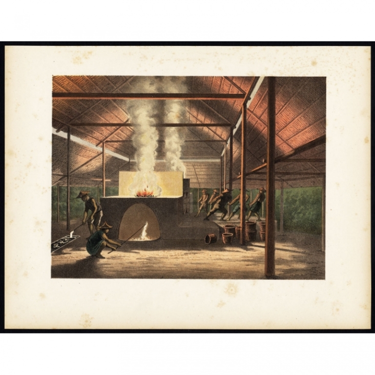 Antique Print of Tin Casting in Indonesia by Perelaer (1888)