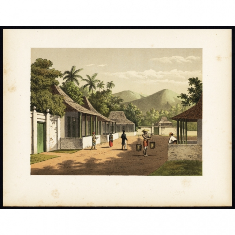 Antique Print of Batu Gajah by Perelaer (1888)