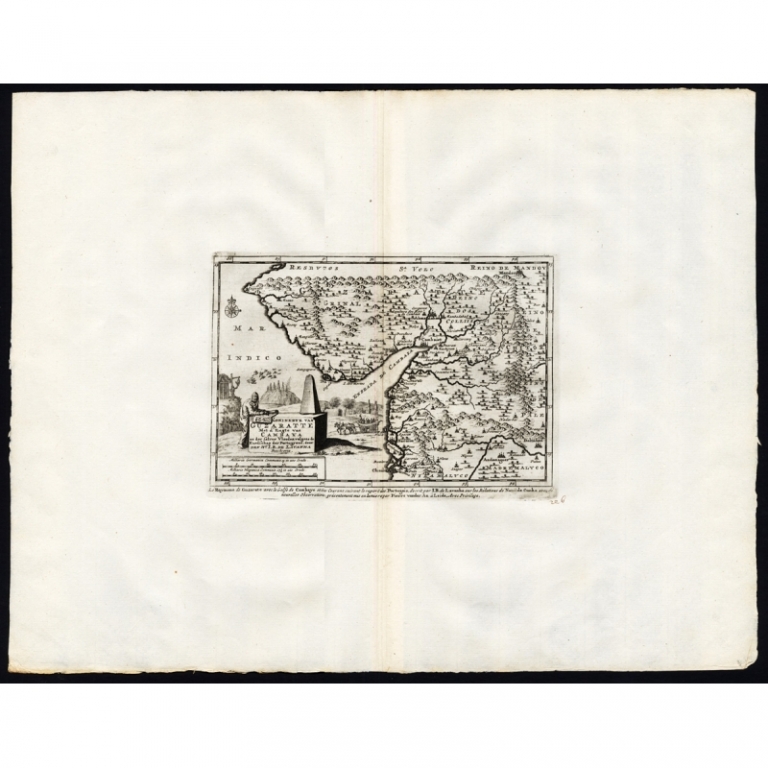 Antique Map of the Kingdom of Gujarat by Van der Aa (c.1725)