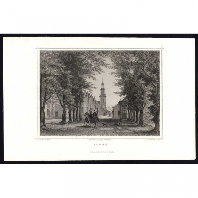 Antique Print of the Village of Joure by Terwen (1863)