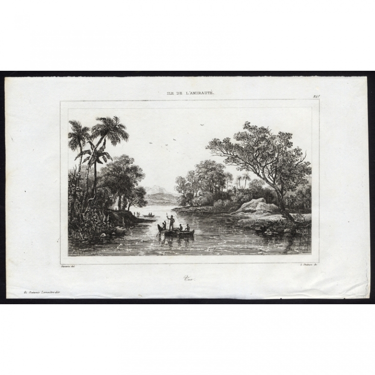 Antique Print of the Admiralty Islands by Rienzi (1836)