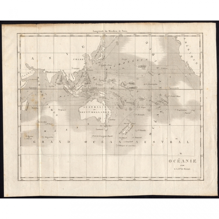 Antique Map of Oceania by Didot (1836)