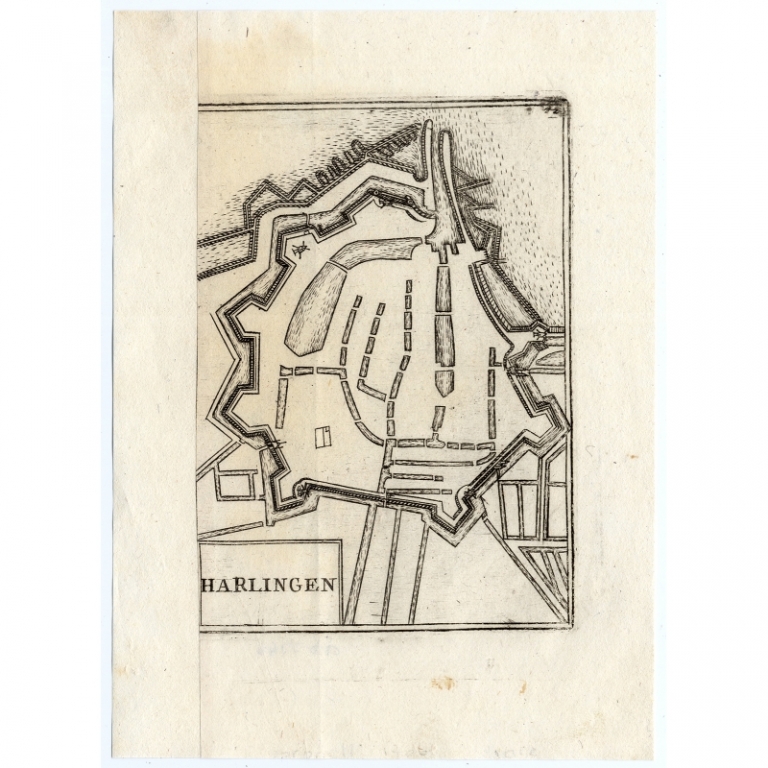 Antique Map of Harlingen by Coronelli (1706)