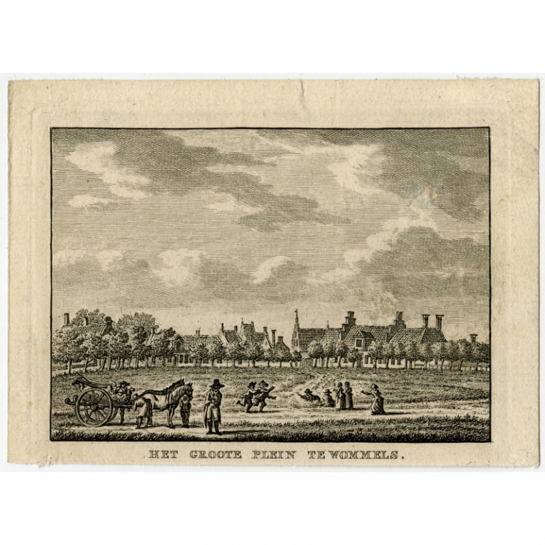 Antique Print of the Square in Wommels by Bendorp (1792)