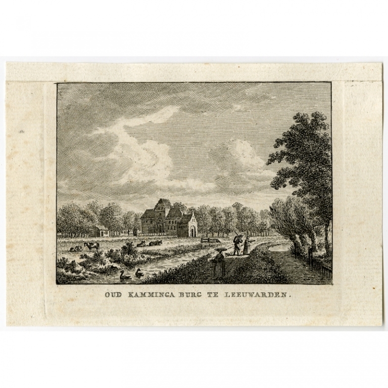 Antique Print of Kammingaburg near Leeuwarden by Bendorp (1792)