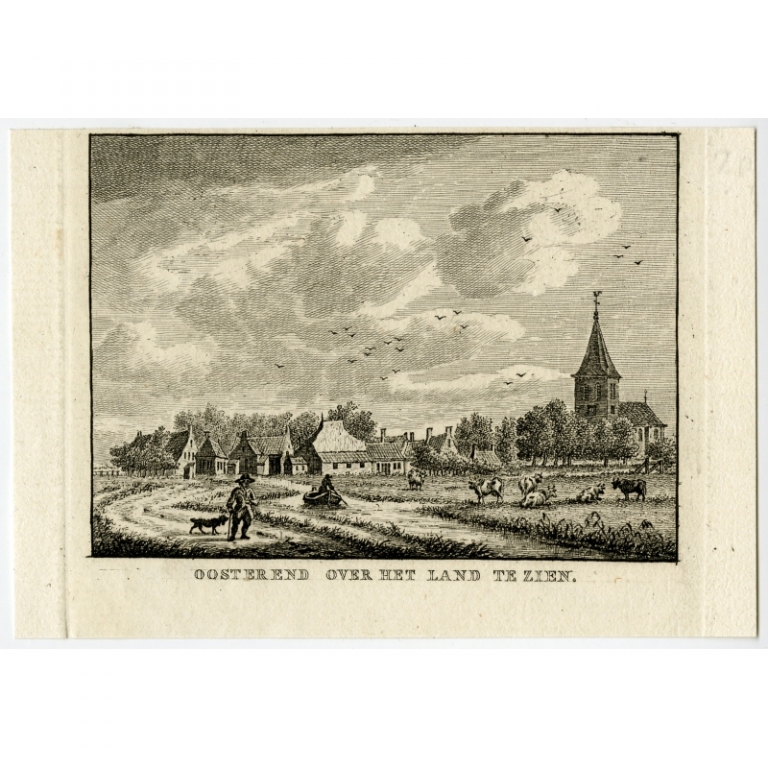 Antique Print of Oosterend by Bendorp (1792)