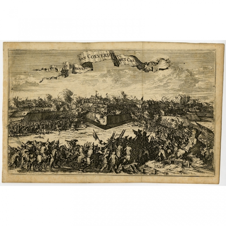 Antique Print of the Conquest of Coevorden by De Hooghe (1642)