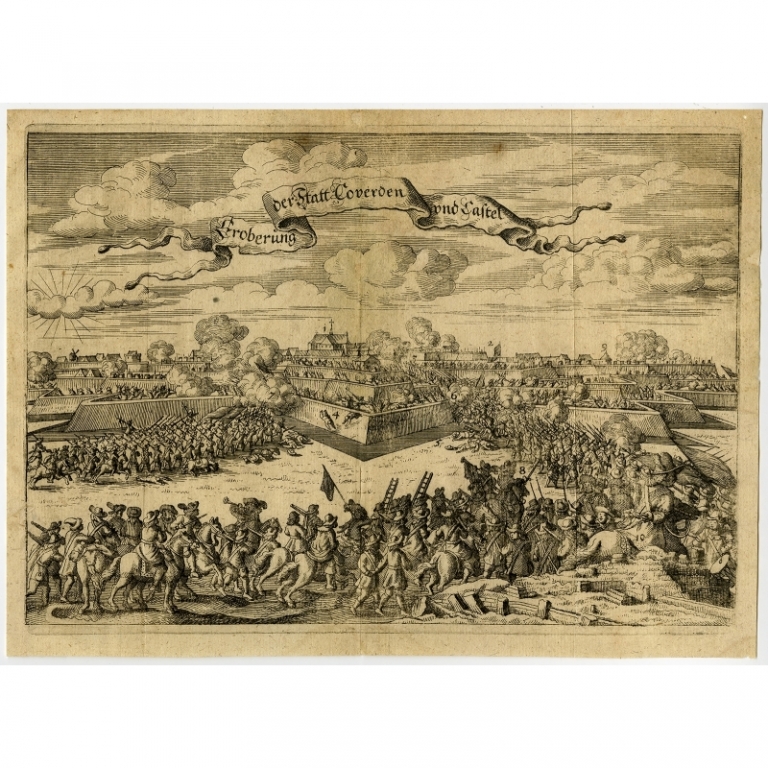 Antique Print of the City of Coevorden (1683)