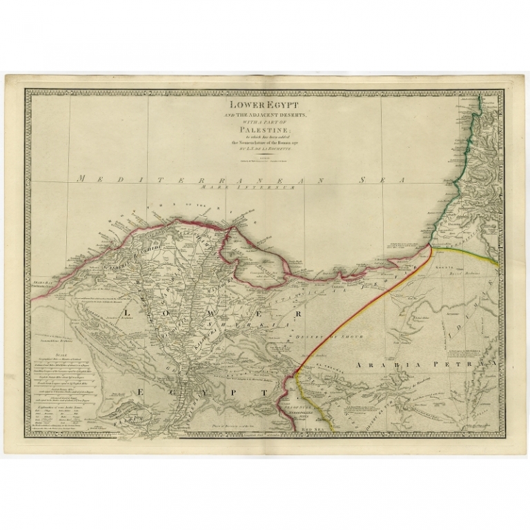 Antique Map of Egypt and the Nile Delta by Wyld (1854)