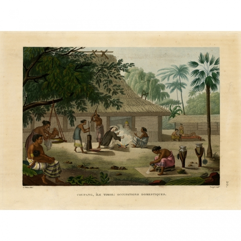 Antique Print of Coupang by Forget (1825)