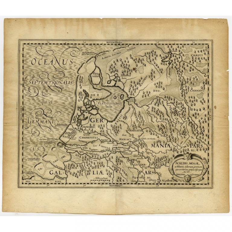 Antique Map of the Netherlands and Germany by Van Geelkercken (1631)