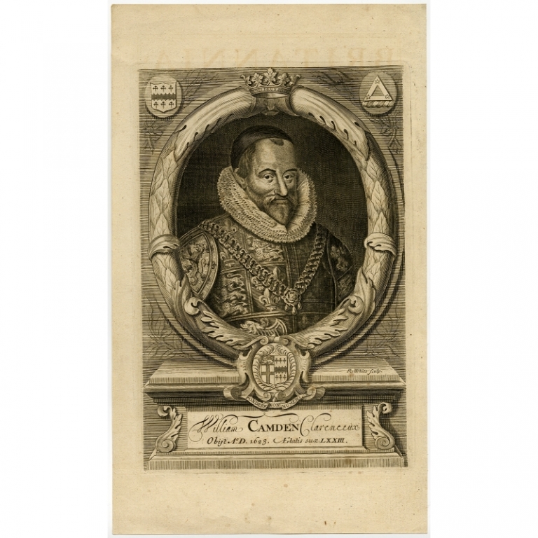 Antique Portrait of William Camden by White (1722)