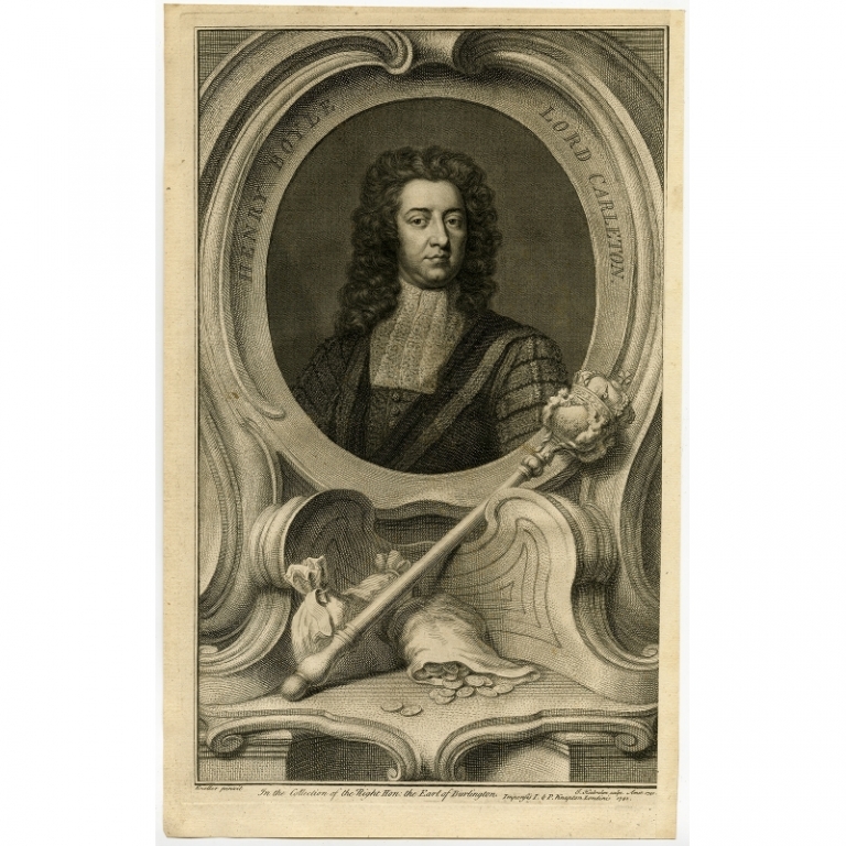 Antique Portrait of Henry Boyle by Houbraken (1741)
