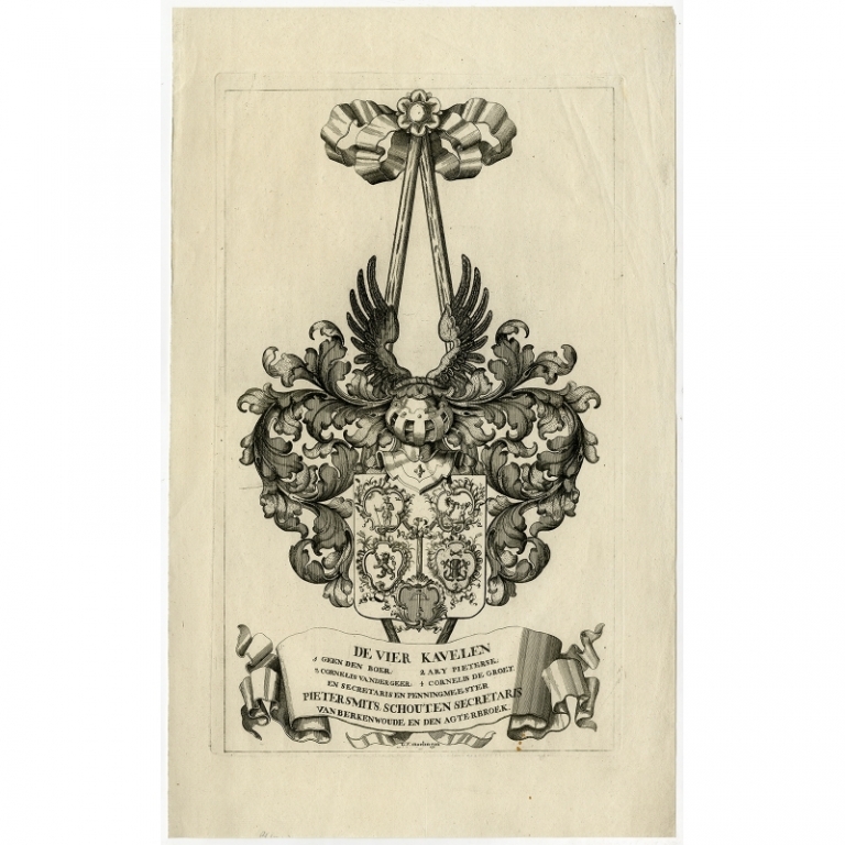 Coat of Arms Vier Kavelen - Van Moelingen (1755)
