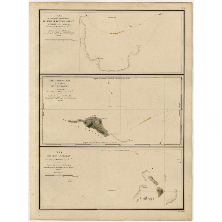 Antique Map of the Laughlan Islands by Tardieu (1833)
