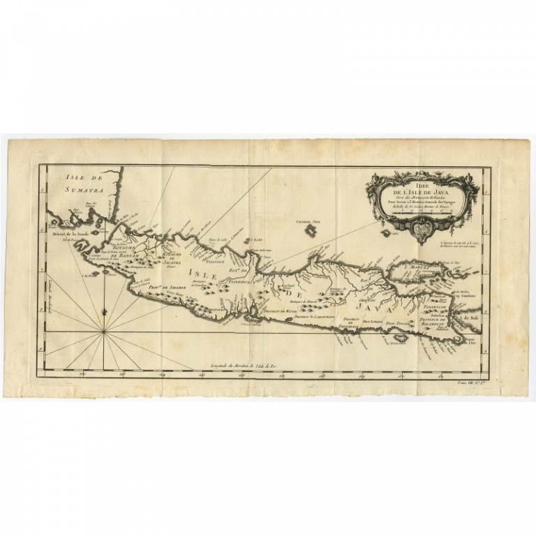 Antique Map of Java by Bellin (c.1760)