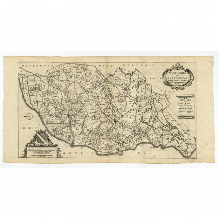 Antique Map of Westergo by Schotanus (1664)