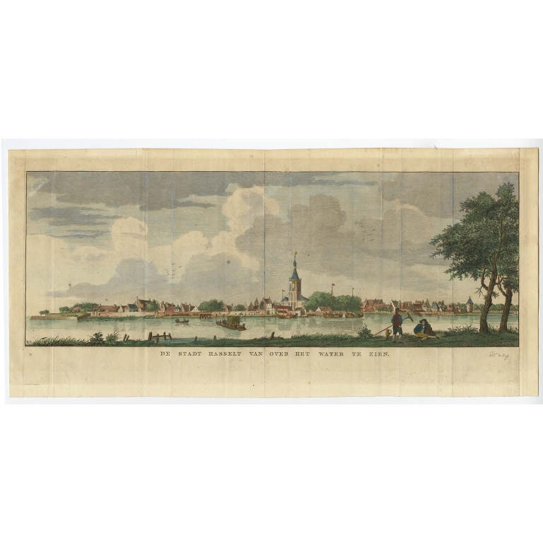 Antique Print of Hasselt by Tirion (c.1750)