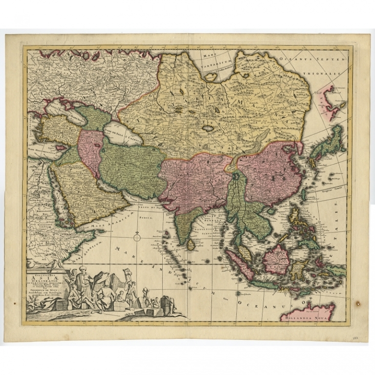 Antique Map of Asia by Ottens (c.1727)