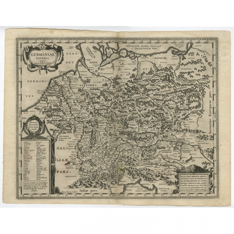 Antique Map of the German Empire by Janssonius (c.1650)