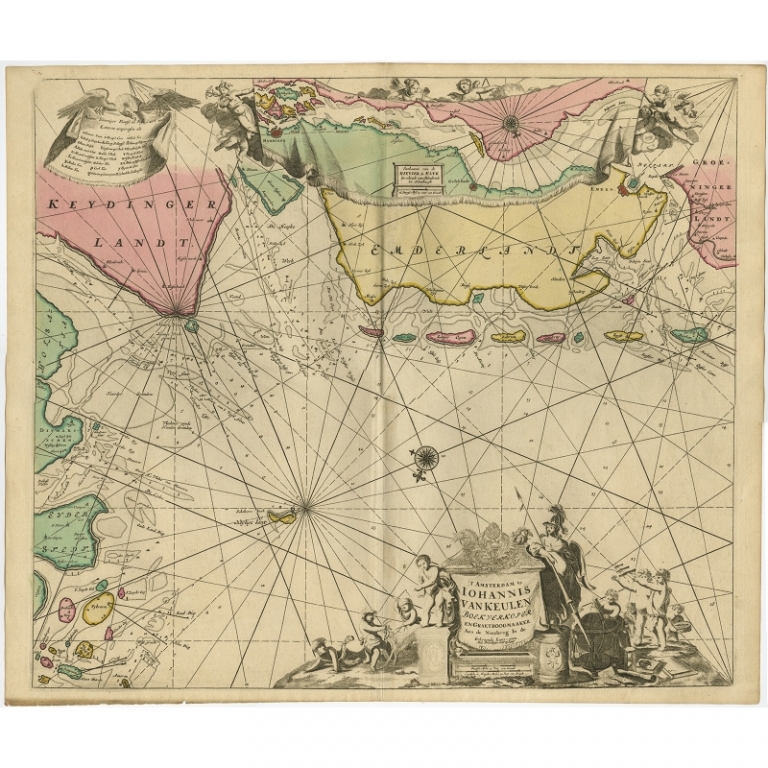 Antique Sea Chart of the East Frisian Islands by Van Keulen (c.1700)
