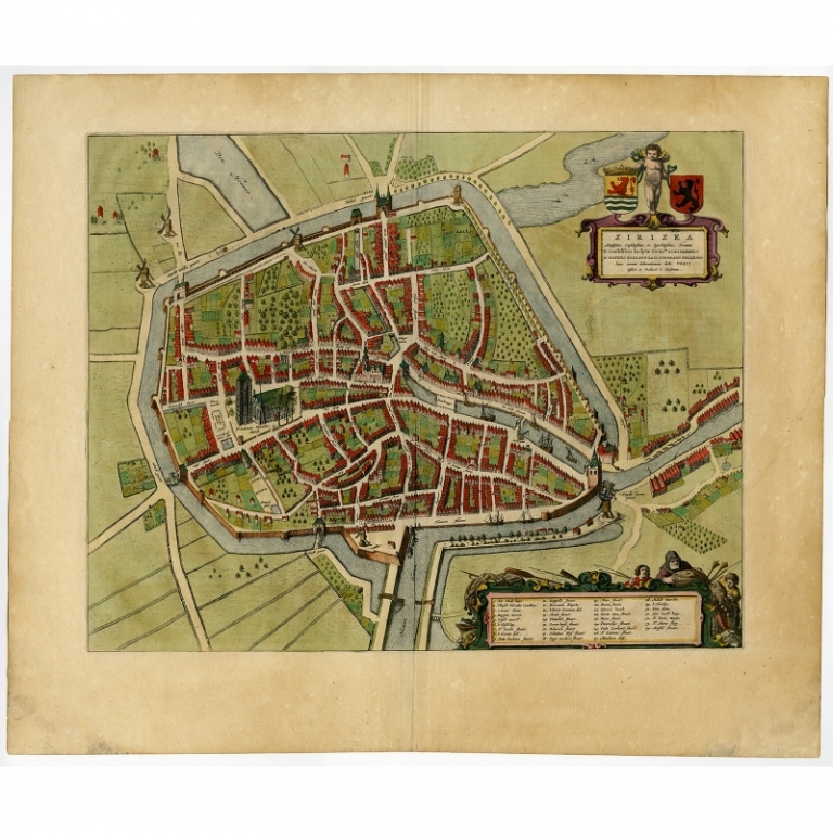 Antique Plan of Zierikzee by Blaeu (1649)