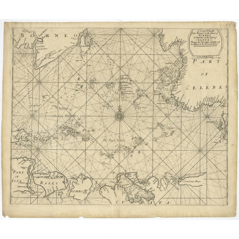 Antique Sea Chart of part of Indonesia (1711)
