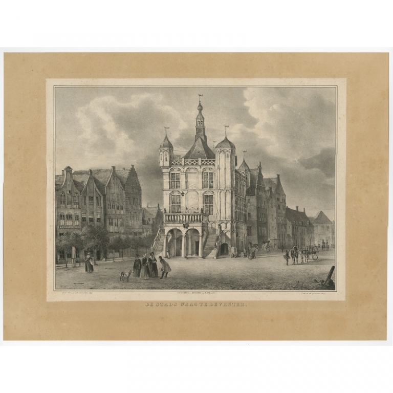 Antique Print of Deventer by Christ (1844)