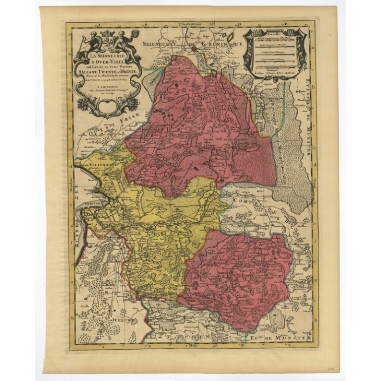 Antique Map of Overijssel by Sanson (c.1700)