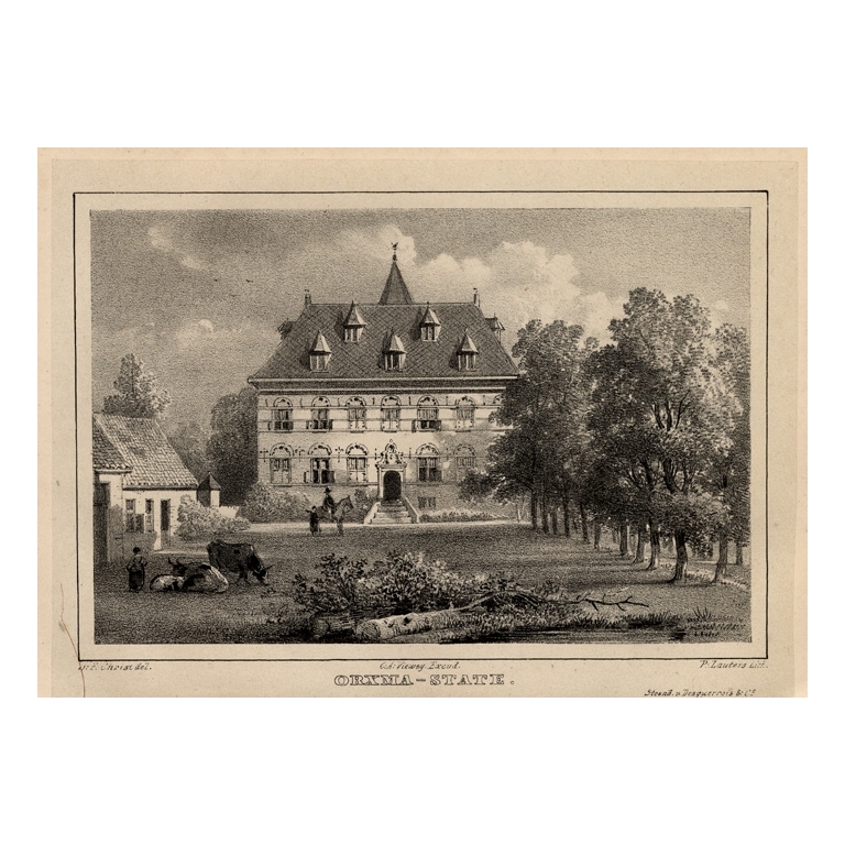 Antique Print of Orxma Castle by Van der Aa (1846)