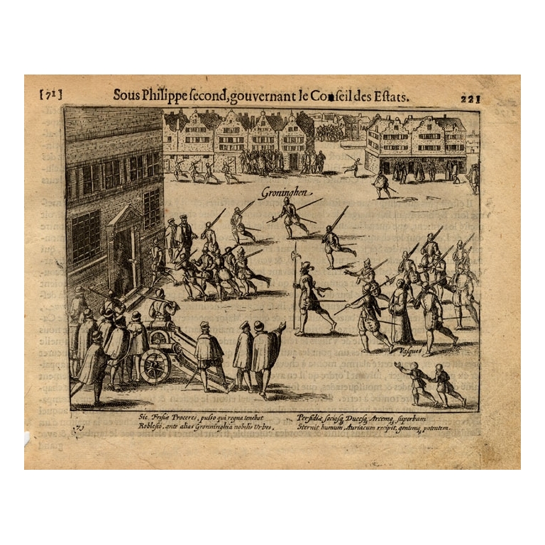 Pl.71 Rebellion in the city Groningen - Baudartius (1616)