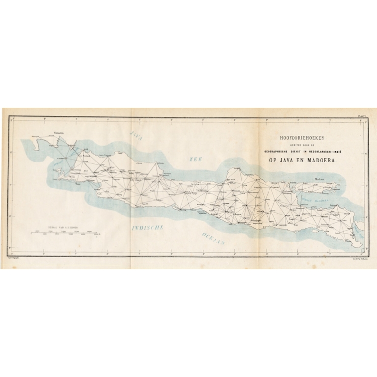 Antique Map of the Island of Java by Stemler (c.1875)