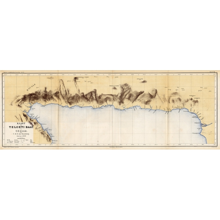 Antique Map of Taluti Bay by Stemler (c.1875)