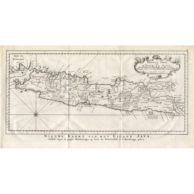 Antique Map of the Island of Java by Conrade (1782)