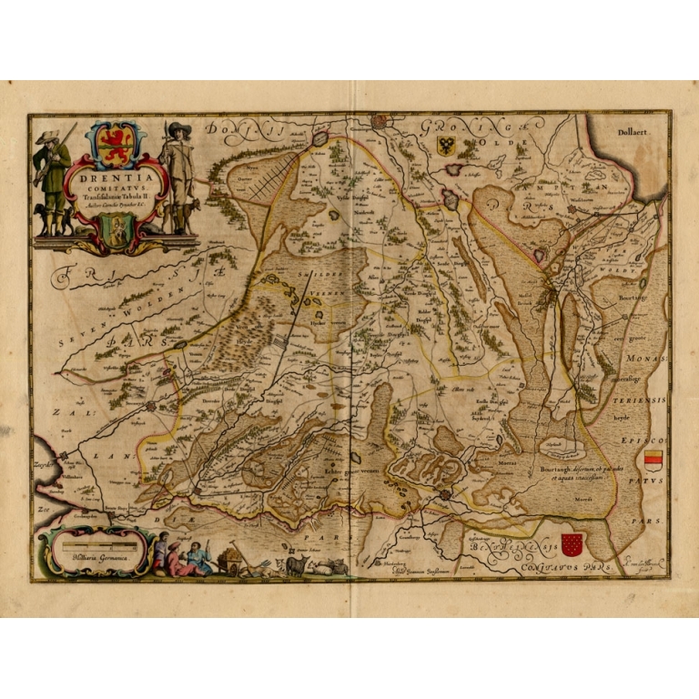 Antique Map of Drenthe by Janssonius (1658)