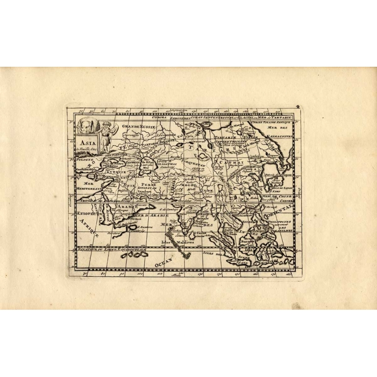 Antique Map of Asia by Weege (1753)