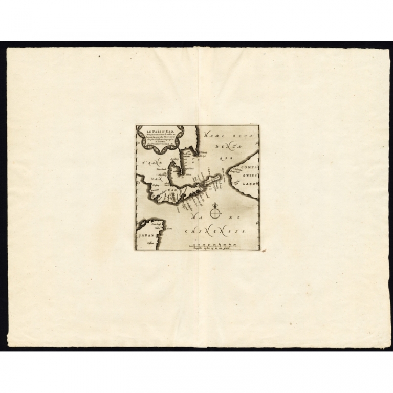 Antique Map of Eso (Hokkaido) by Van der Aa (1725)