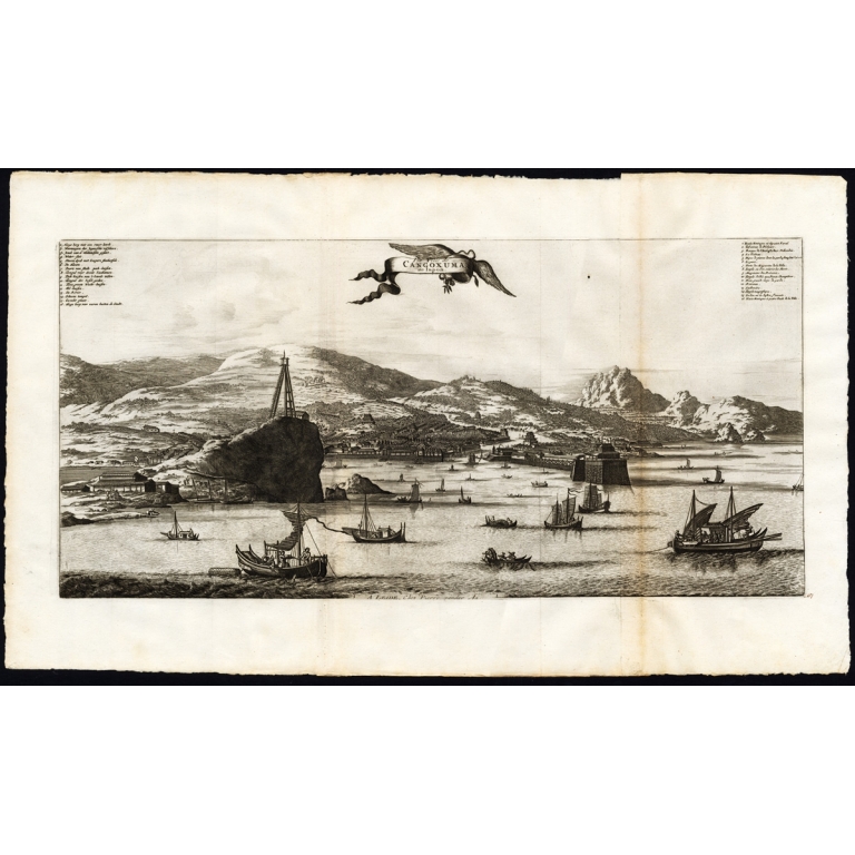 Antique Print of the City of Kagoshima by Van der Aa (1725)