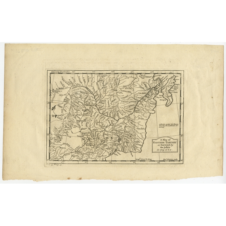 Antique Map of Eastern Tartary by Kitchin (1746)