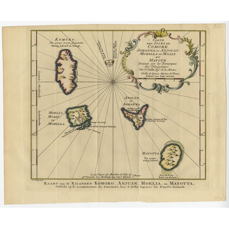 Carte des Isles de Comore (..) - Bellin (1760)