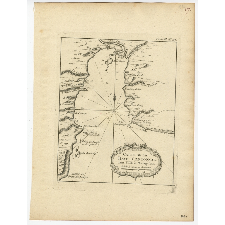 Carte de la Baye d'Antongil dans l'Isle de Madagascar - Bellin (1764)