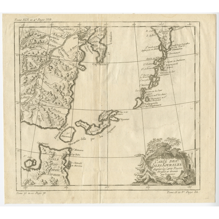 Carte des Isles Kouriles (..) - Bellin (c.1750)