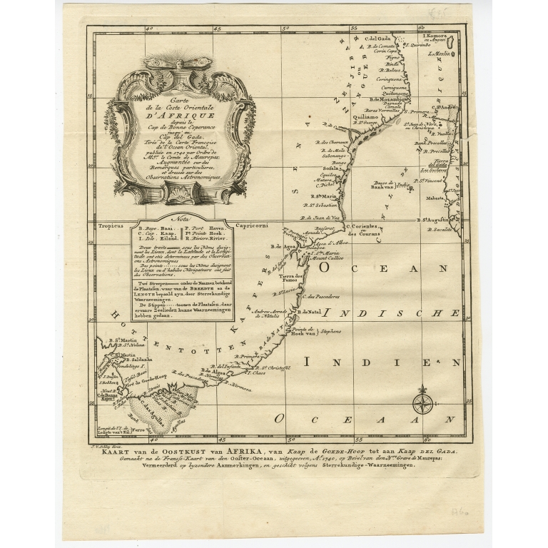 Carte de la Coste Orientale d'Afrique (..) - Bellin (1740)