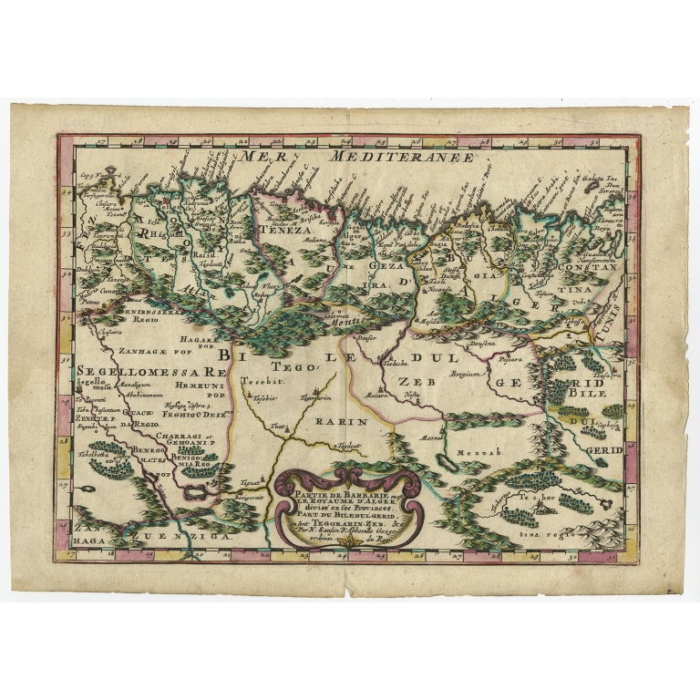 Partie du Barbarie ou est le Royaume d’Alger - Sanson (1657)