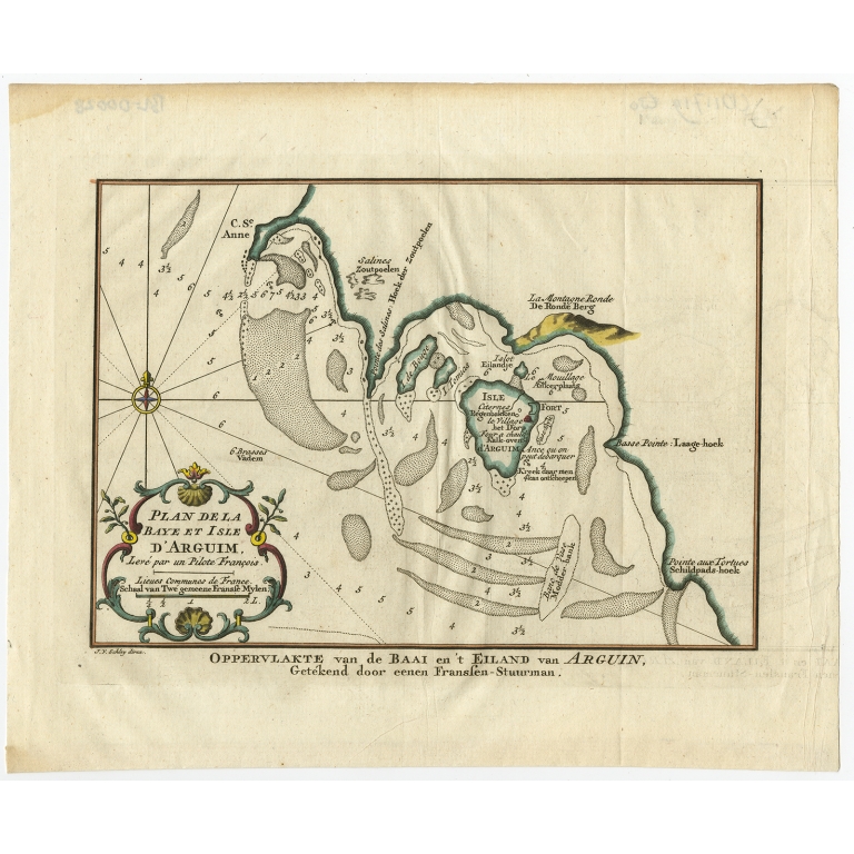 Plan de la Baye et Isle d'Arguim - Van Schley (1747)