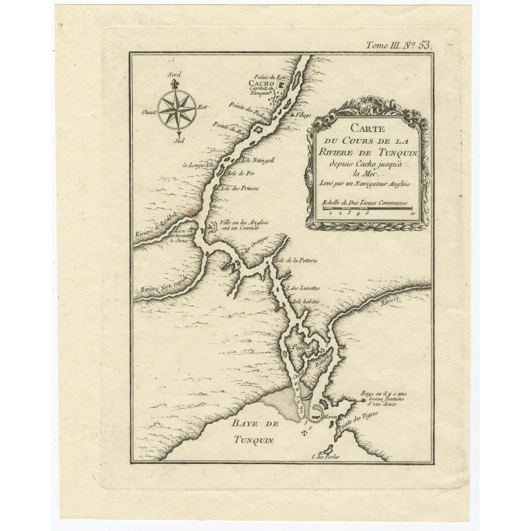 Carte du Cours de la Riviere de Tunquin - Bellin (1757)