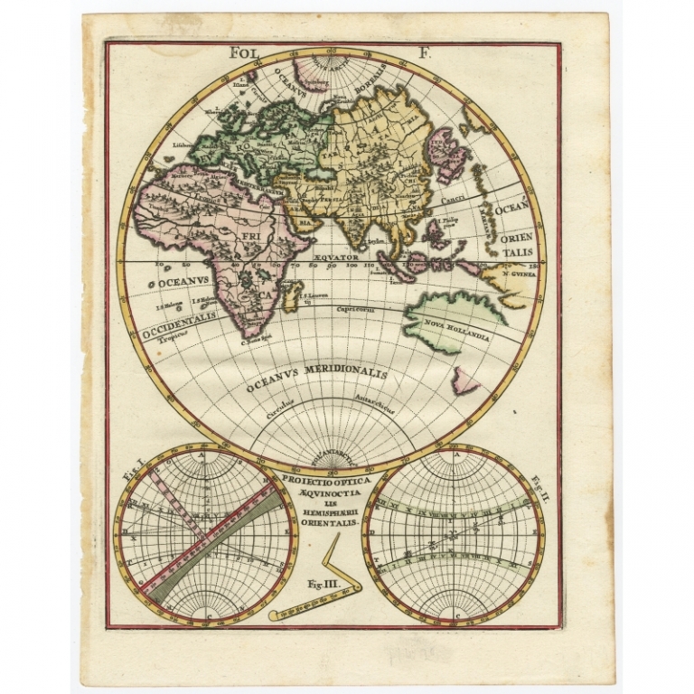 Antique Map of the Eastern Hemisphere by Scherer (c.1700)