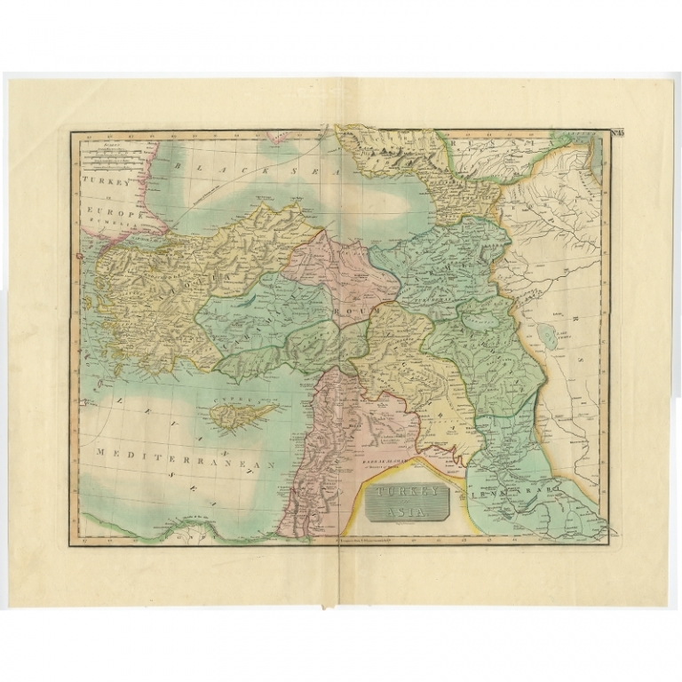 Antique Map of Turkey in Asia by Dassauville (1817)