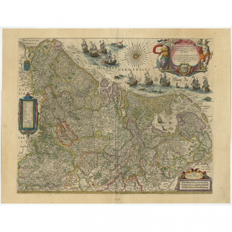 Antique Map of the Low Countries by Blaeu (c.1635)