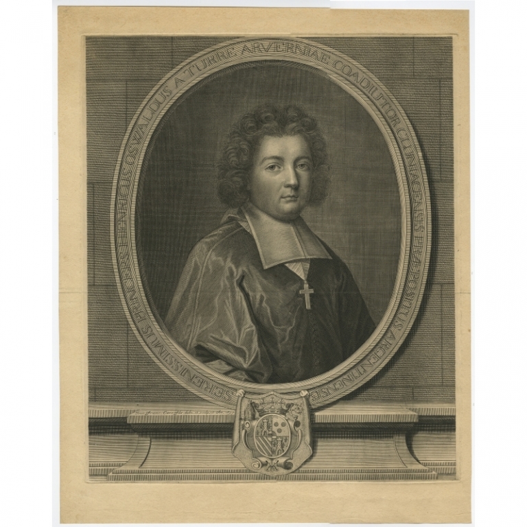 Antique Portrait of Henricus Oswaldus by Cars (1699)